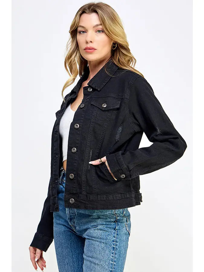 Dixie Distressed Denim Jacket