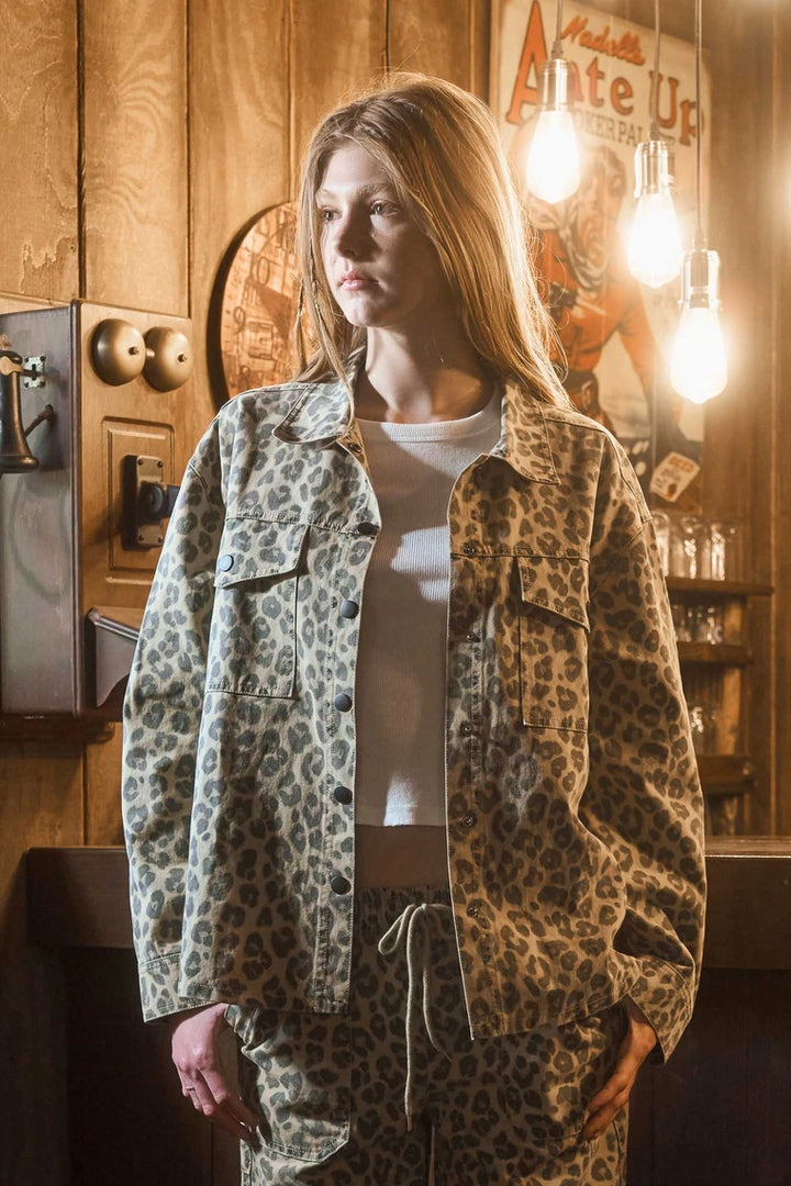 Waverly Leopard Print Button Down Shacket