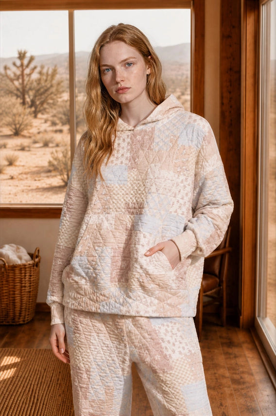 Brandi Quilted Patchwork Hoodie