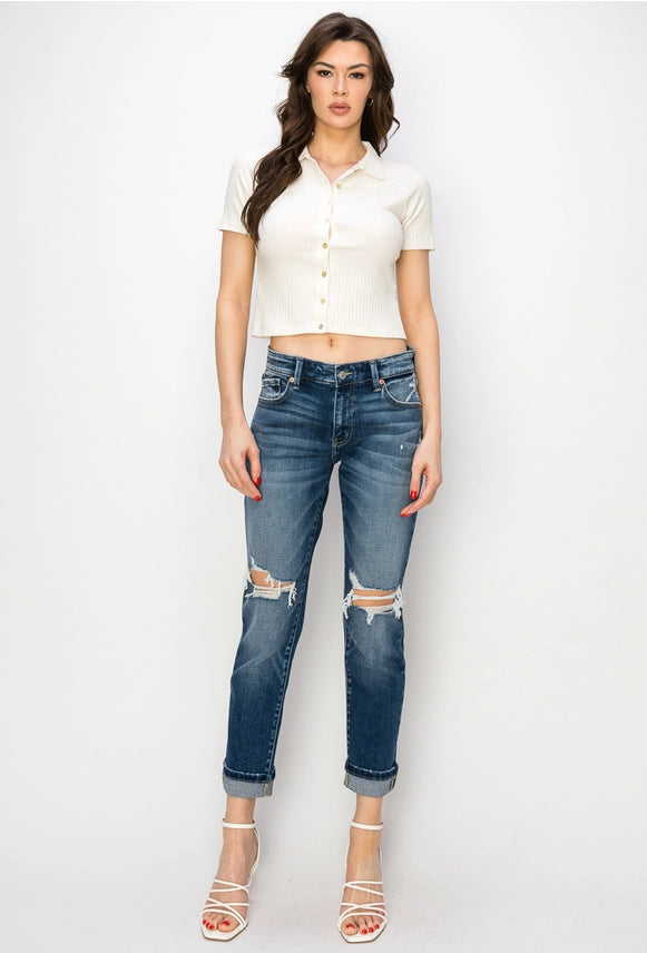 Tonya Distressed Boyfriend Jeans