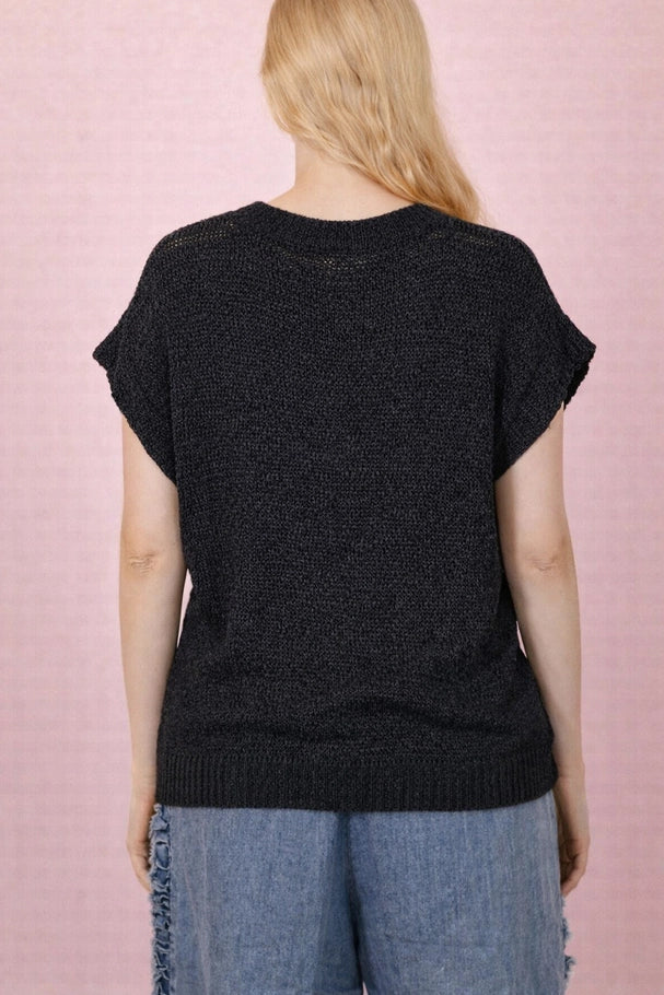Brianna Button Front Sweater Top