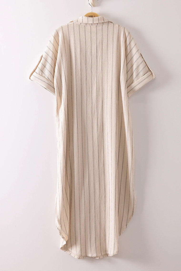 Sabina Striped Shirt Dress