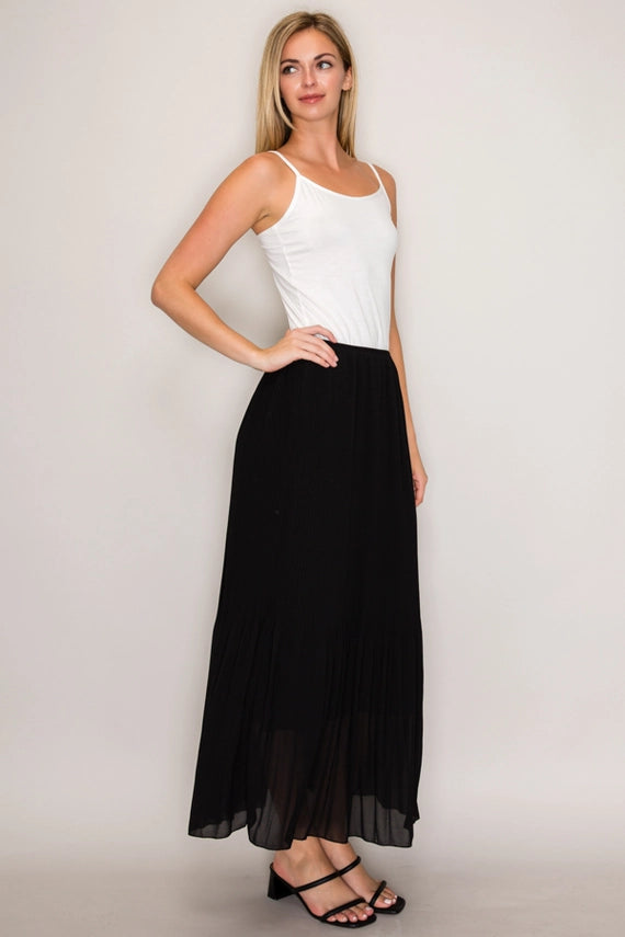 Brooke Pleated Maxi Skirt