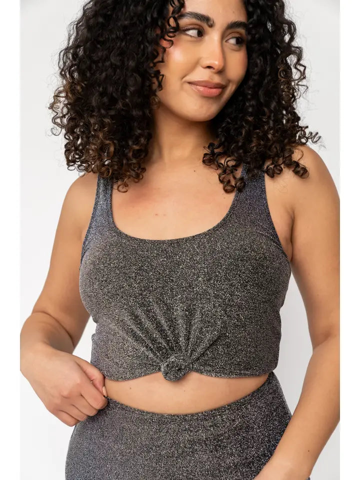 Callie Scoop Neck Knotted Midi Top