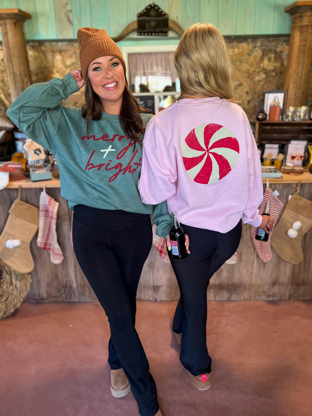 Shania Green Peppermint Crewneck