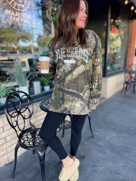 Jesus is KING Heavyweight Camo Long Sleeve Tee