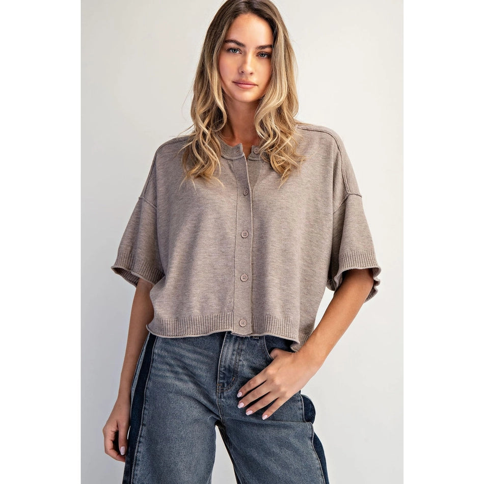 Goldie Short Sleeve Sweater Cardigan