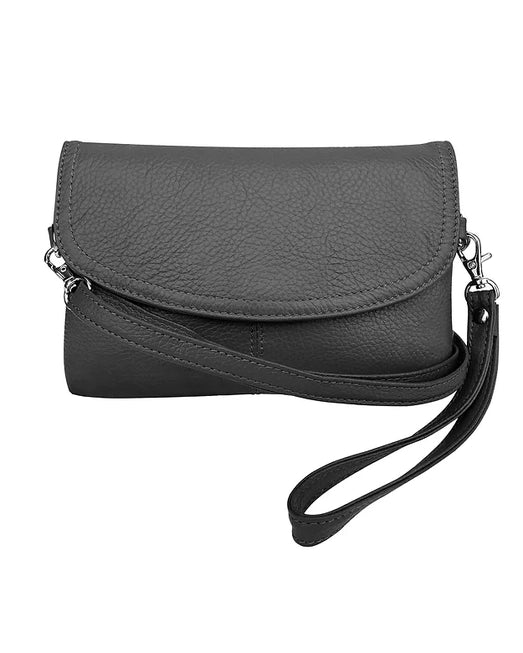 Wynonna Leather Crossbody Clutch