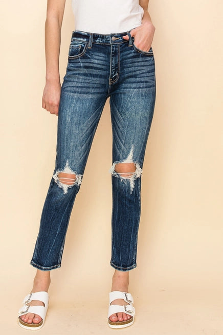 Wilma Distressed Cigarette Jeans