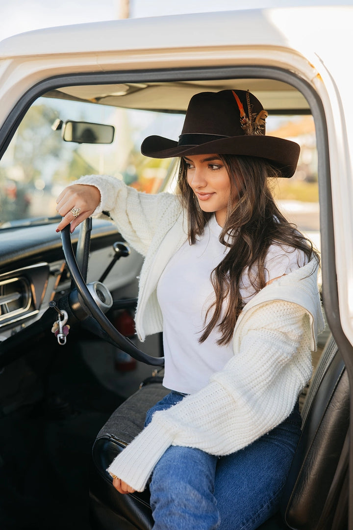 Charlotte Wool Felt Adjustable Western Drifter Cowboy Hat