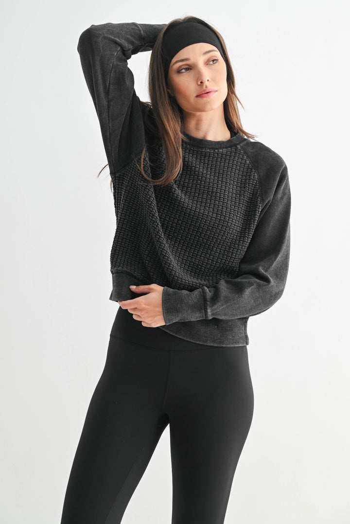 Twyla Waffle Knit Pullover