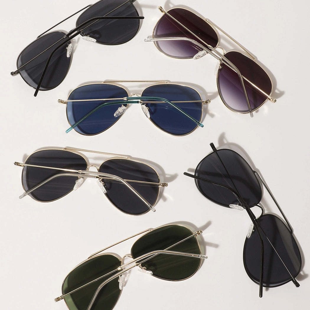 Jackie Tinted Metal Frame Aviator Sunglasses