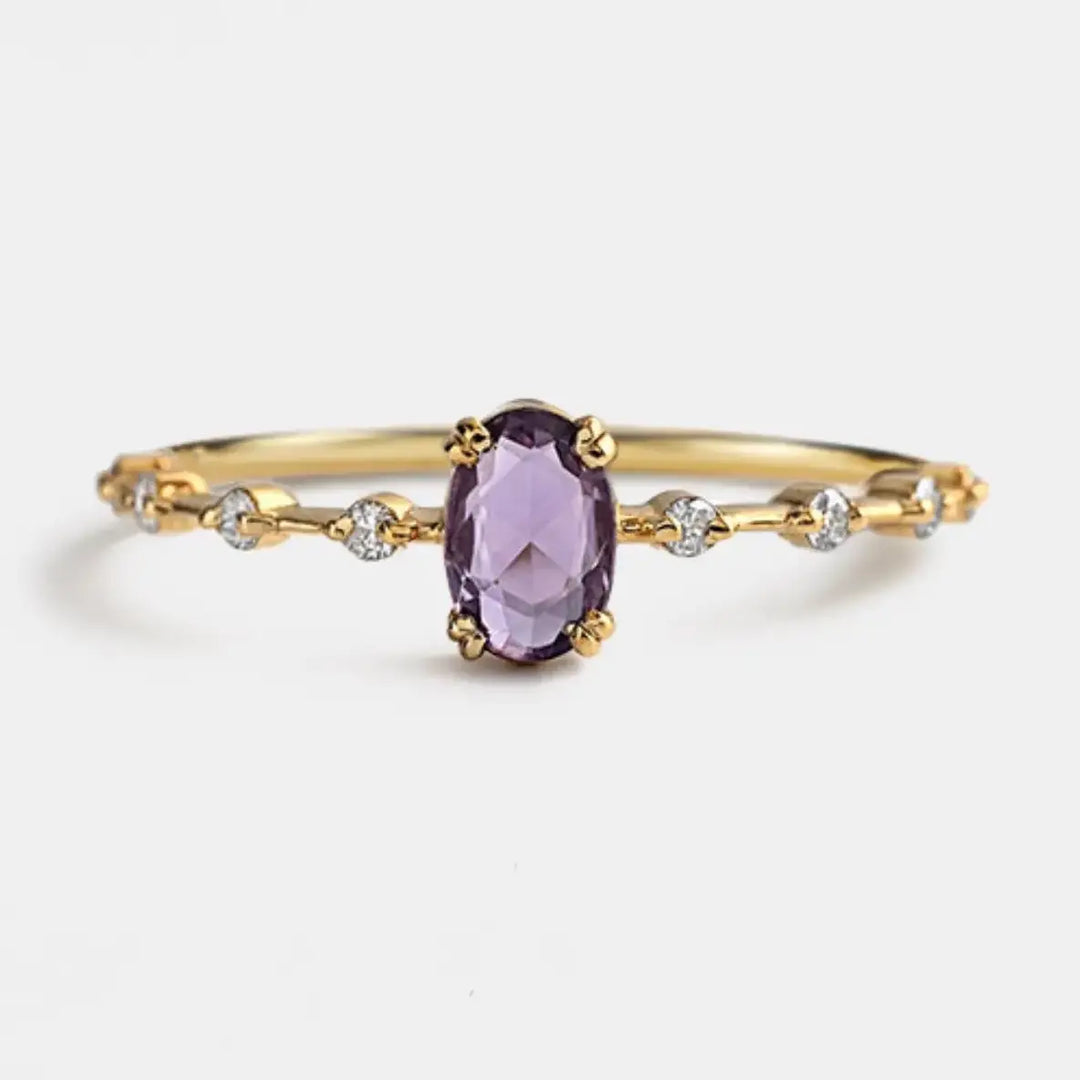 Brandy Natural Amethyst Ring