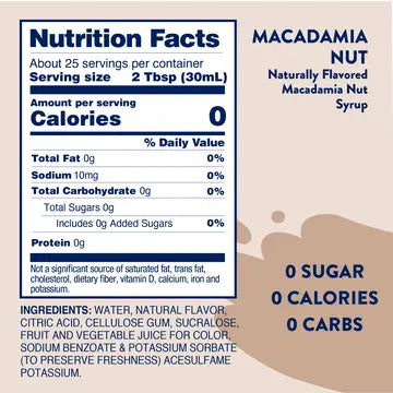 Sugar Free Macadamia Nut Syrup