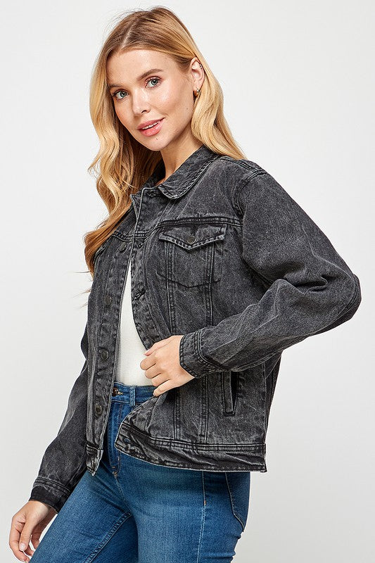 Percy Black Denim Jacket