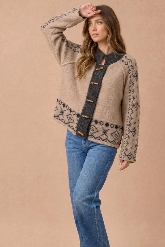 Melanie Nordic Toggle Cardigan