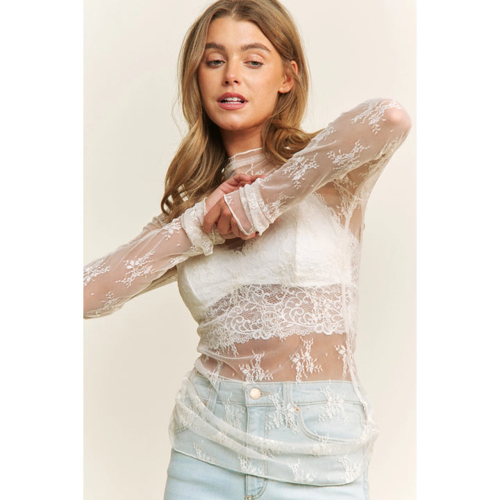 Lindsey Neck Layering Lace Top