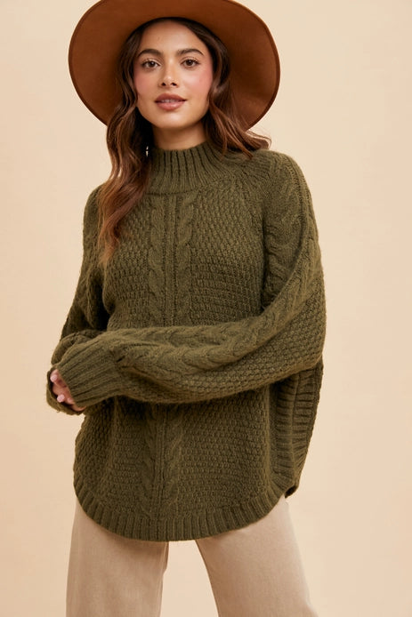 Nerissa Textured Cable Knit Sweater