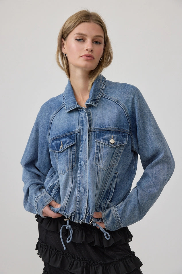 Alyssa Drawstring Denim Jacket