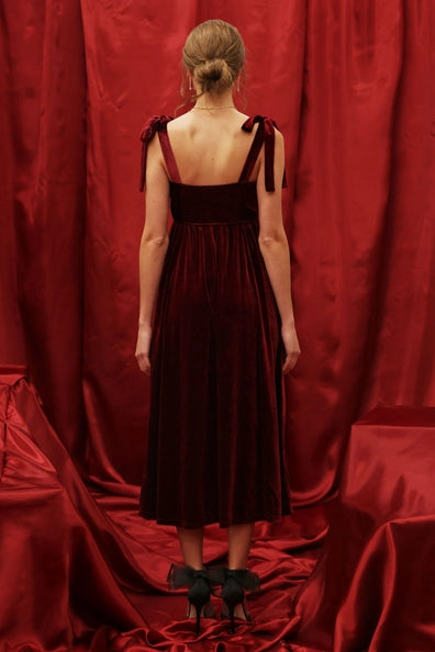 Aurélie Velvet Midi Dress