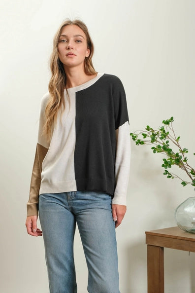 Luna Relaxed Colorblock Sweater