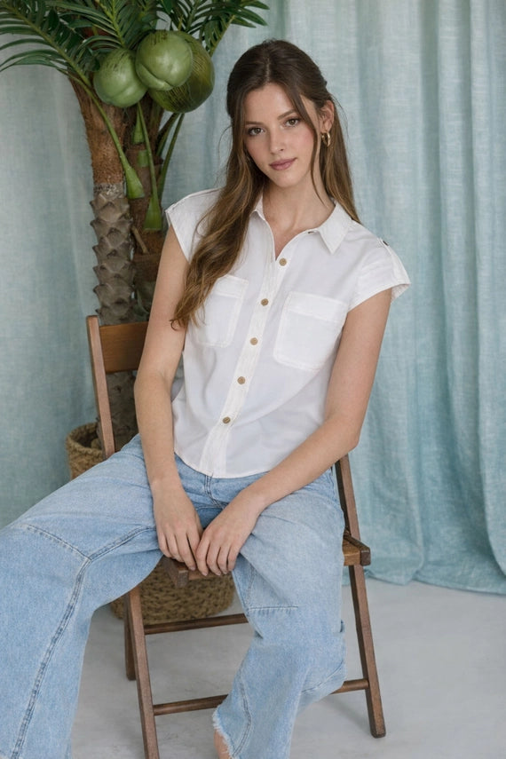 Kristen Button Down Top