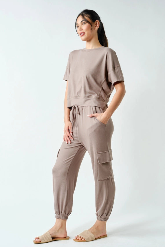 Stephanie Brushed Hacci Lounge Top