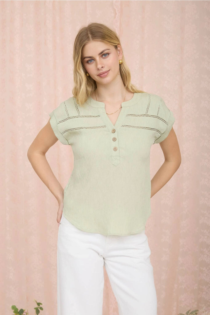 Mariselle Lace Detail Top