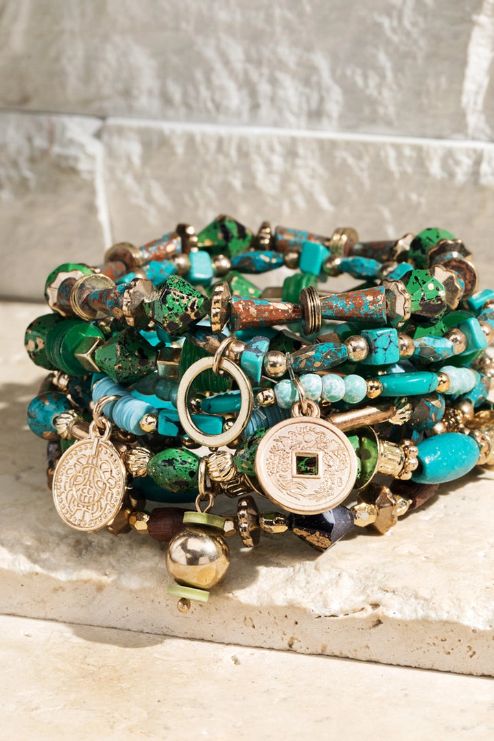 Selene Mixed Bead Bracelet Stack