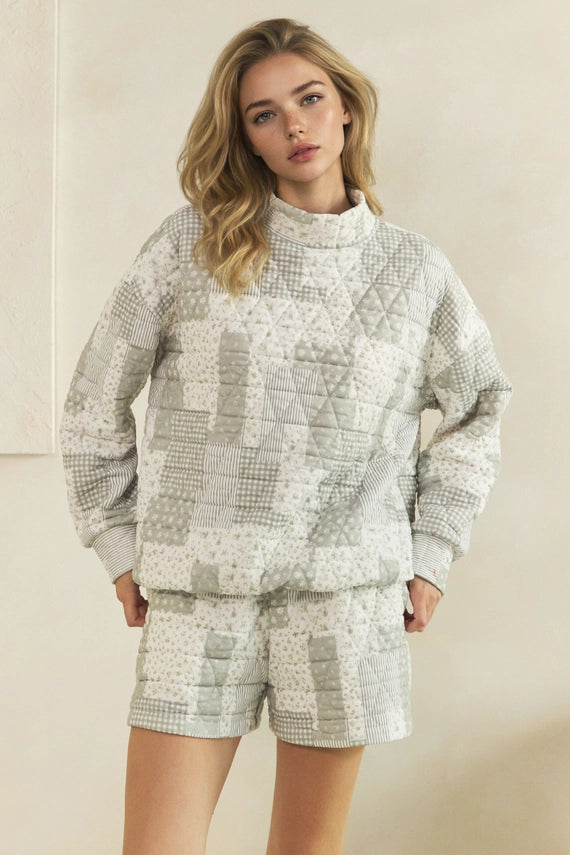 Kerri Quilted Patchwork Pullover