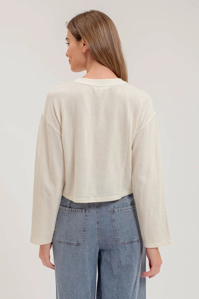 Anouk Long Sleeve Ribbed Top