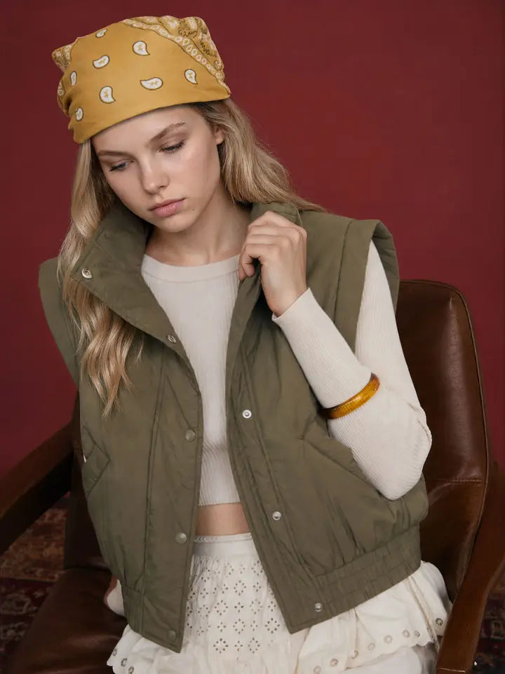 Taryn Cropped Puffer Vest