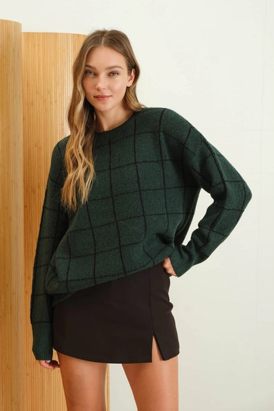 Prudence Grid Sweater