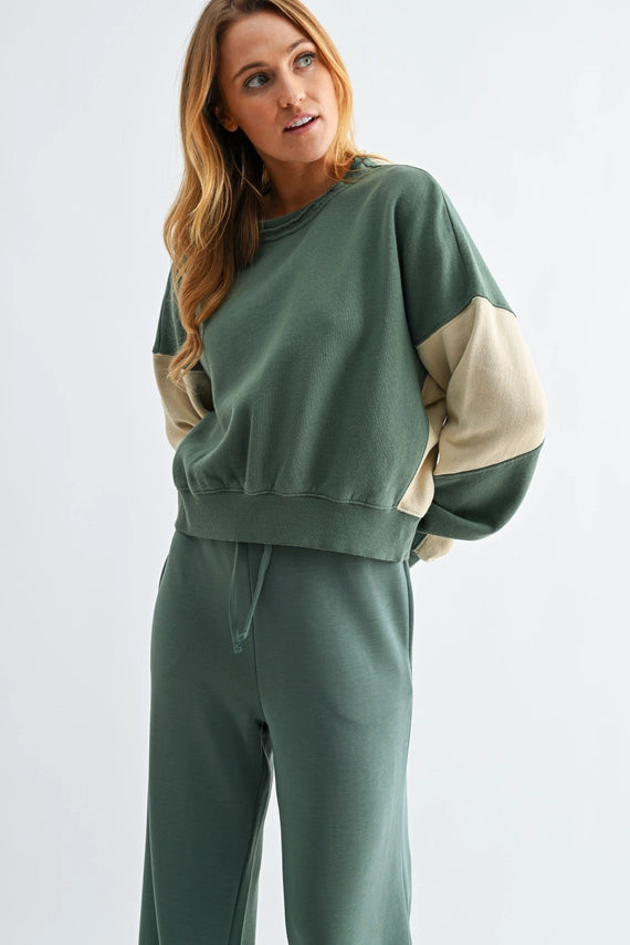 The Natalie Color Block Crewneck