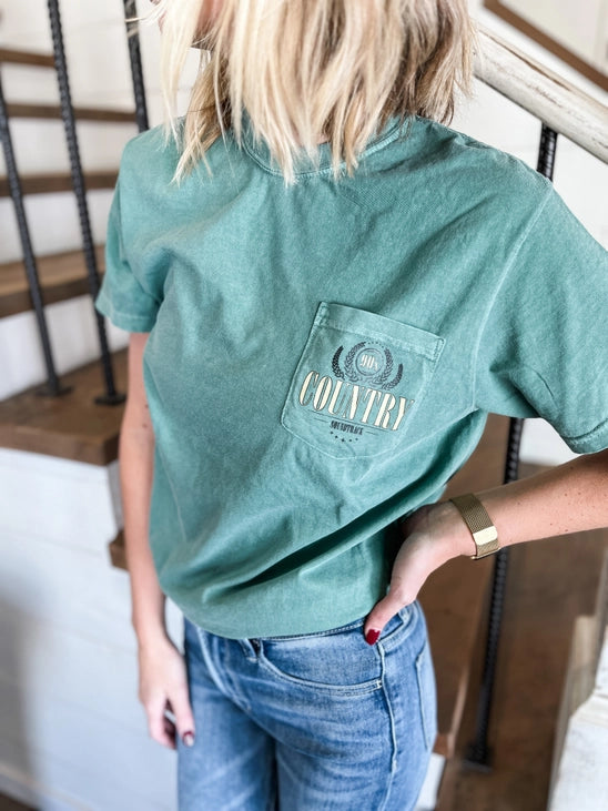 Reba Western '90s Country Soundtrack Washed Pocket Tee