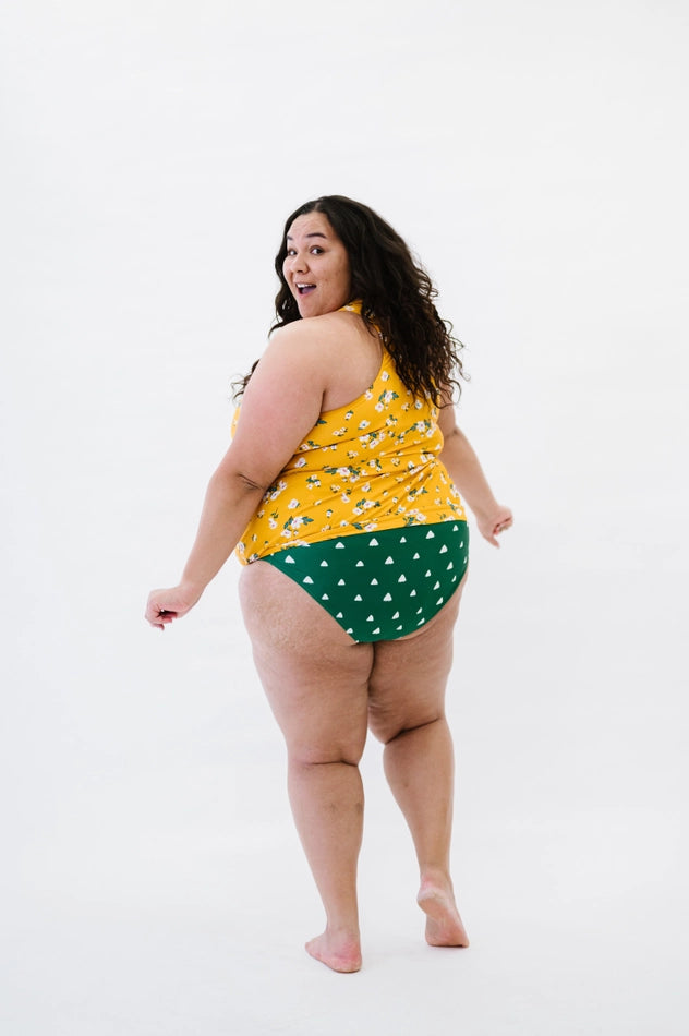 Rosie Long Tankini Top w/ Banded Hem