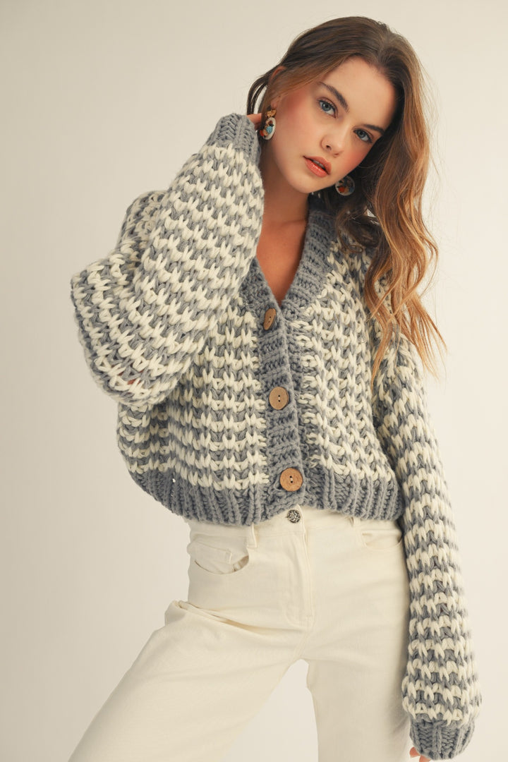 Arlena Chunky Button Cardigan