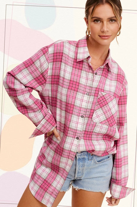 Lorelei Relaxed Plaid Button Down