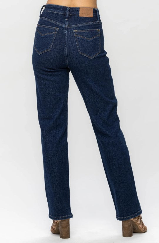 Judy Blue Mindy High Waist Tummy Control Classic Straight Leg Jeans