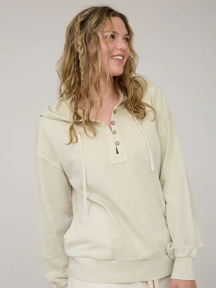 Billie Hooded Henley Hoodie