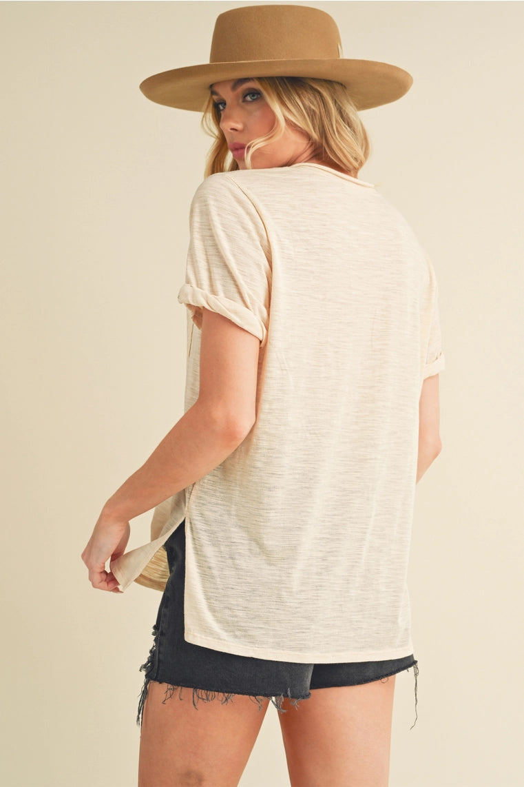 Zoie V-Neck Short Sleeve Top