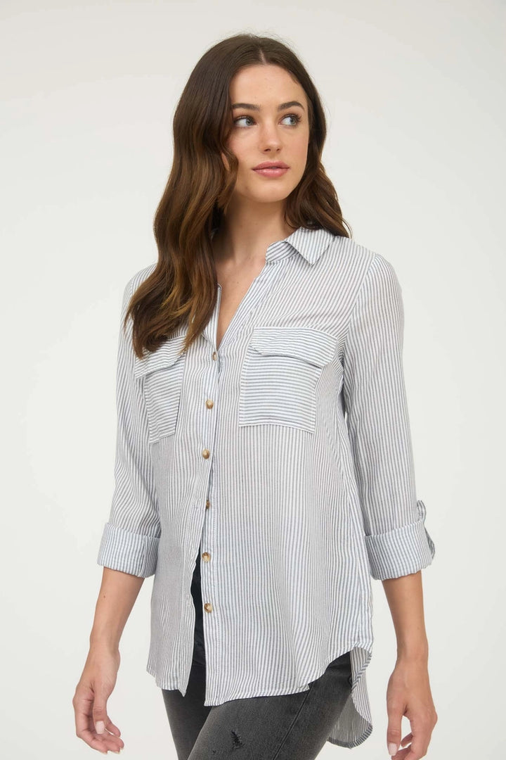 Nora Striped Button Down