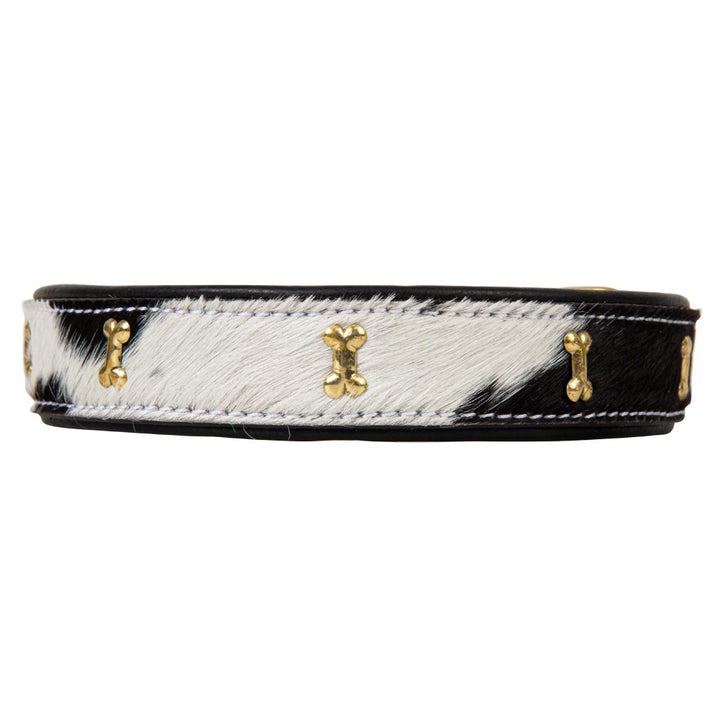 Carter Mae Cowhide Dog Collar