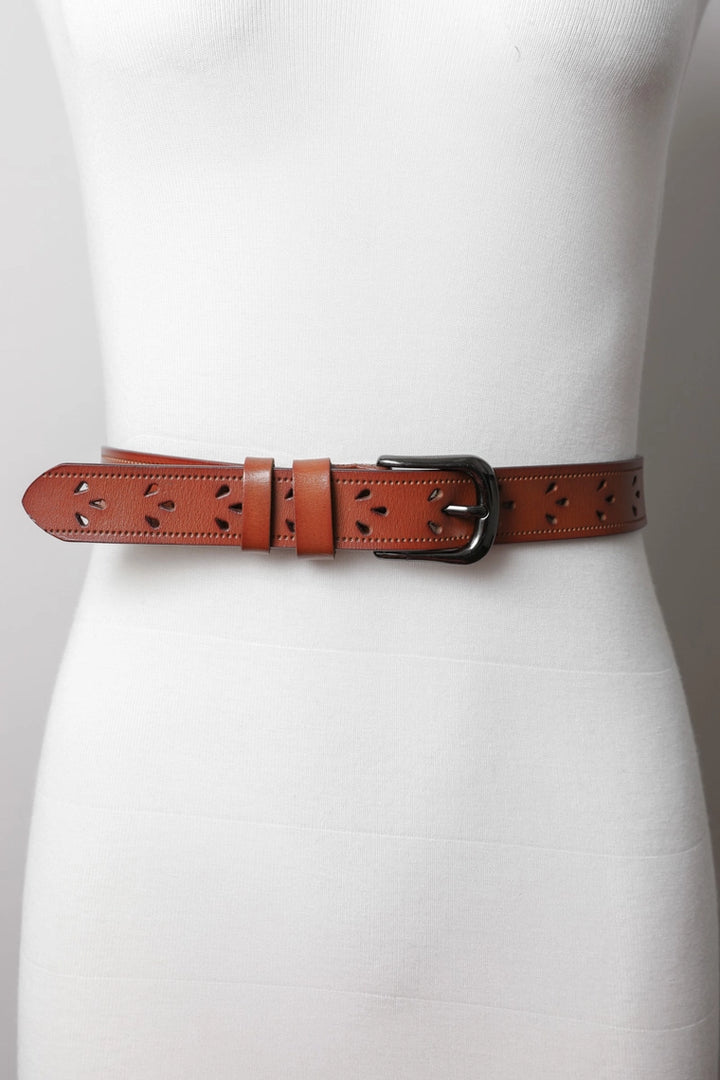 Arlene Cutout Leather Belt