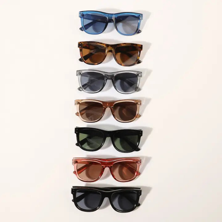 Donna Semi Transparent Frame Classic Sunglasses