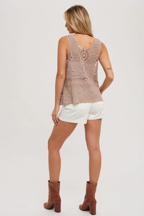 Katrina Crochet Sleeveless Top