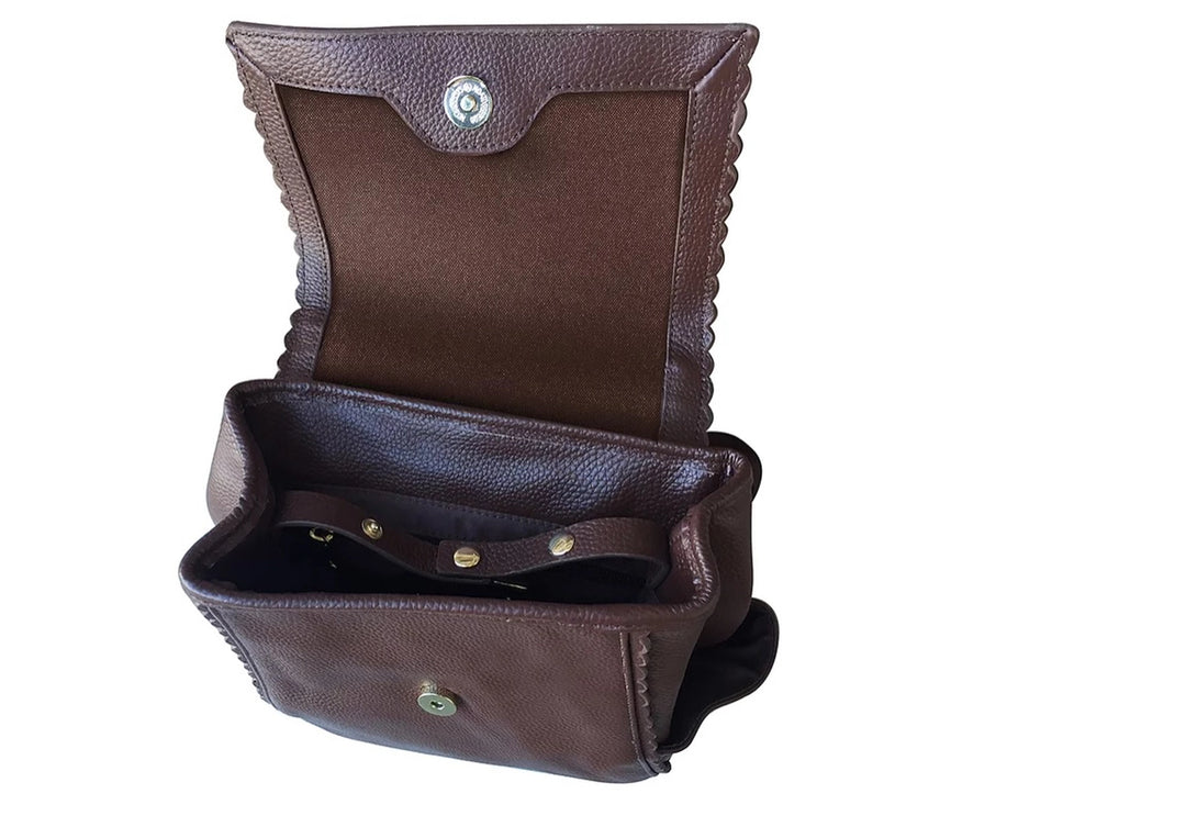 Meribella Convertible Leather Backpack Crossbody