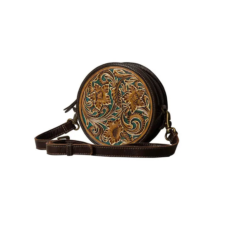 Laredo Tooled Round Crossbody