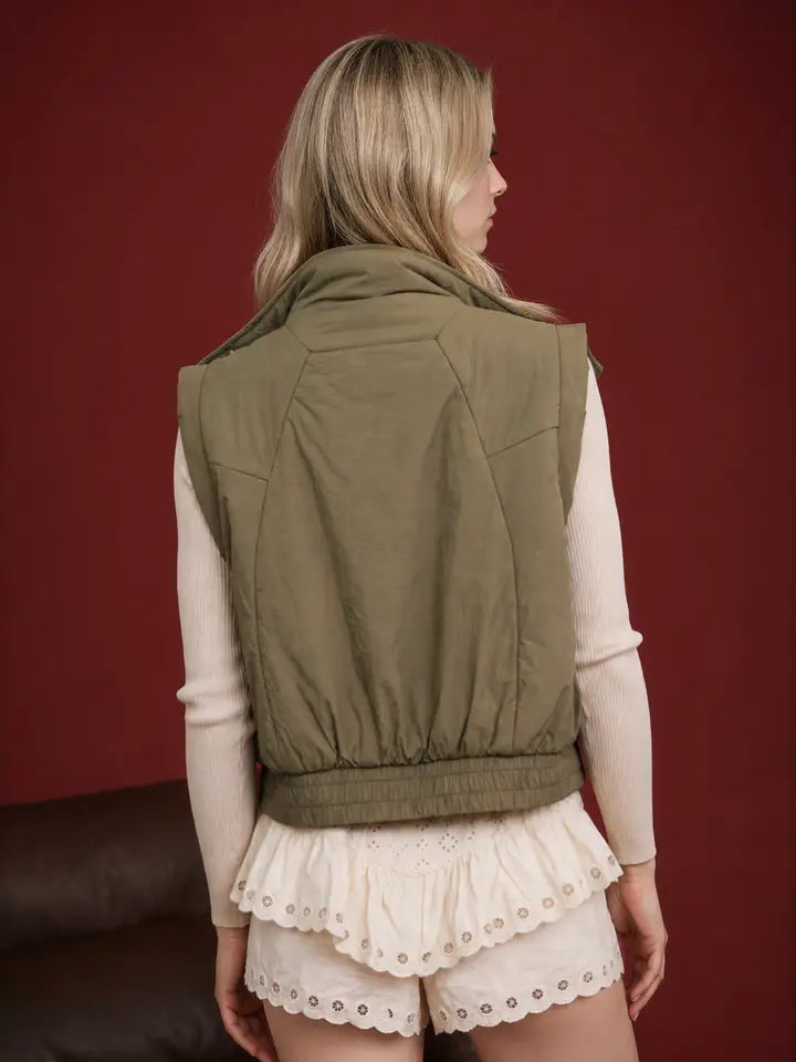 Taryn Cropped Puffer Vest