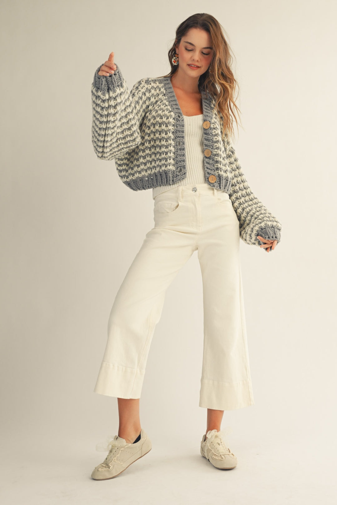 Arlena Chunky Button Cardigan